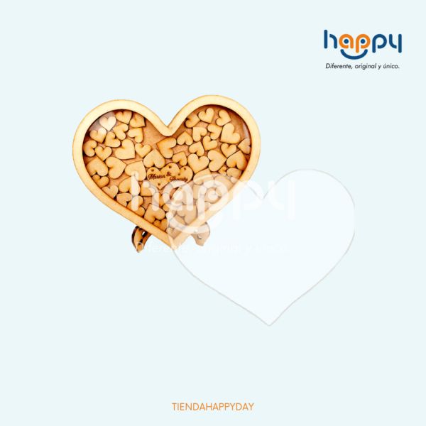 Corazón de los deseos - Productos de madera MDF - Happy day