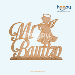 Centro de Mesa Bautizo - Productos de madera MDF - Happy day