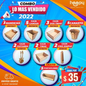 Combo lo más vendido - Cajas de madera MDF