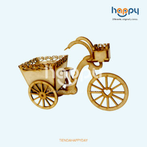 Bicicleta elaborada en madera MDF - Cajas de madera MDF - Happy day